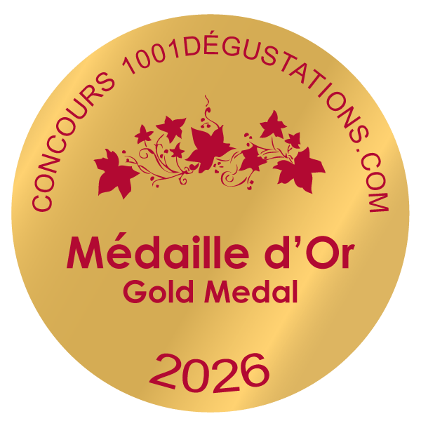 Médaille d'or au Concours 1001 dégustations en 2026 (1001degustations.com)